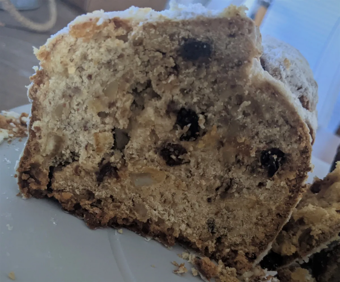 Traditional German "Christstollen"